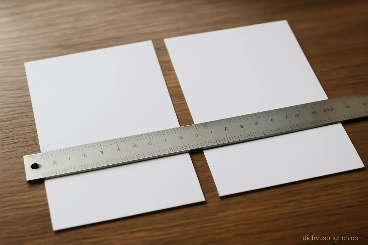 two printed quotations side by side on a desk, a ruler laid across both to compare lines